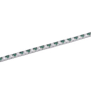 Mabina Bracciale tennis smeraldi sintetici e zirconi 533458-M